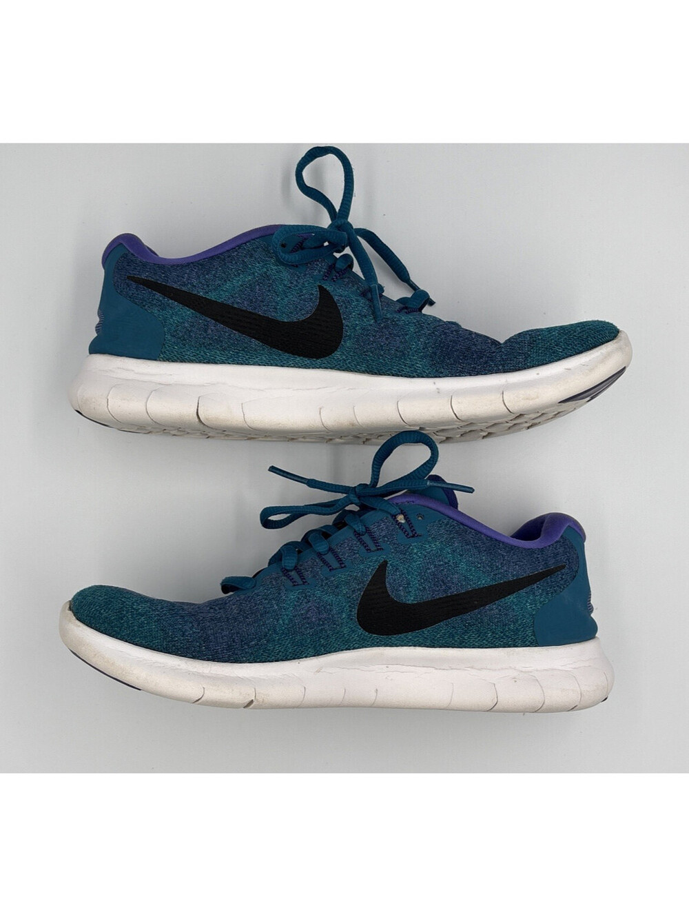 Nike Free RN Running Shoes Women’s 8.5 Blue Purple Knit